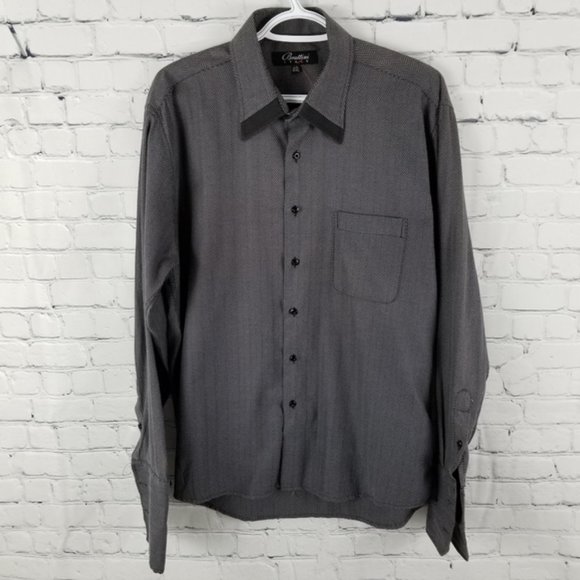 Bruttini Italy Zigzag Button Down Dress Shirt - Picture 2 of 6